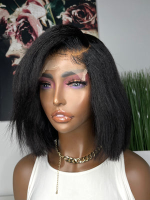 Kinky Straight Lace Closure Bob Unit