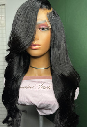 Jet Black Body Wave 6x6 Lace Closure Unit