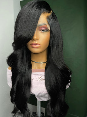 Jet Black Body Wave 6x6 Lace Closure Unit