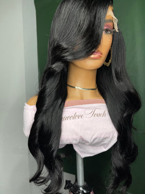 Jet Black Body Wave 6x6 Lace Closure Unit