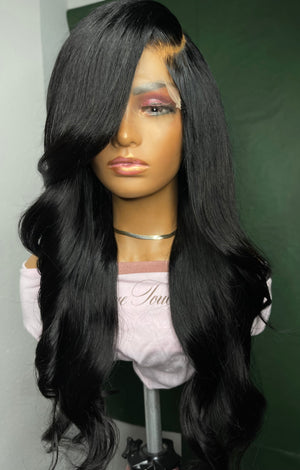 Jet Black Body Wave 6x6 Lace Closure Unit