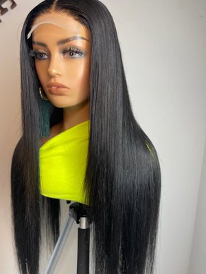 Jet Black Straight Hair Lace Closure Unit - TaiwoLove Touch