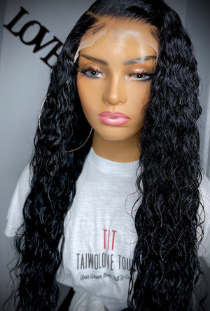 Jet Black Water Wave Lace Closure Unit - TaiwoLove Touch