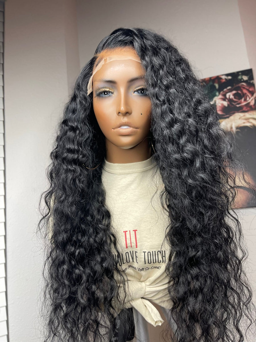 Jet Black Water Wave Lace Closure Unit - TaiwoLove Touch