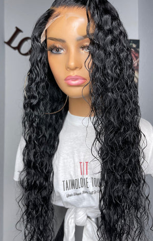 Jet Black Water Wave Lace Closure Unit - TaiwoLove Touch