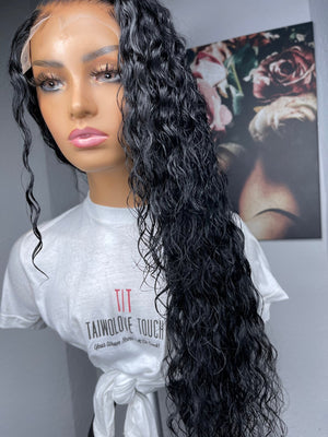 Jet Black Water Wave Lace Closure Unit - TaiwoLove Touch